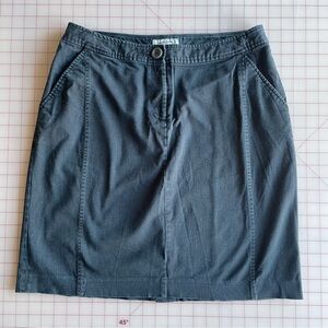 Merona Classic Charcoal Gray Pencil Skirt sz 10 mid length cotton blend office